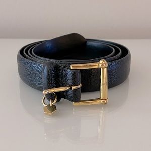 Ralph Lauren leather belt black & gold